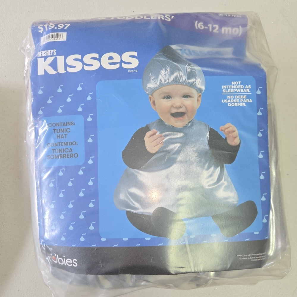 Kiss Silver and Black Baby Costume